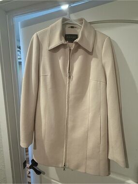 Nuage Women's Cream Zip-Front Pea Coat